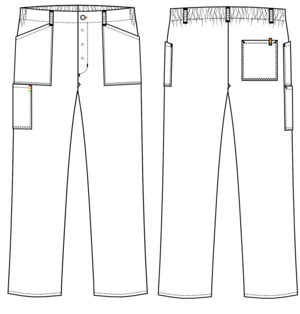 Unisex kokkebuks med lårlomme - Image 4