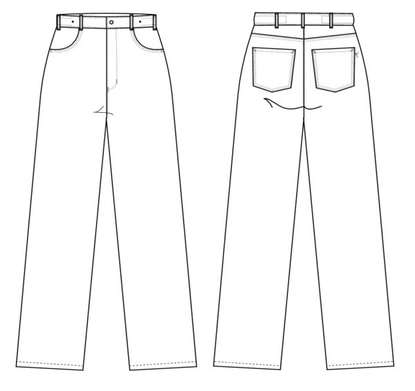 Sorte Unisex jeans - Image 2