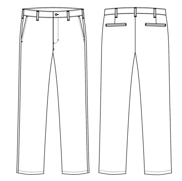 Klassisk Sort Herre Chino - Image 2