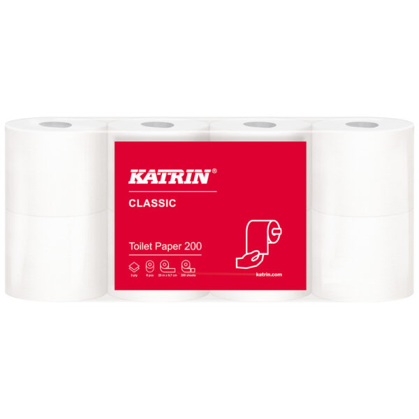 Toiletrulle Katrin Classic 200 hvid