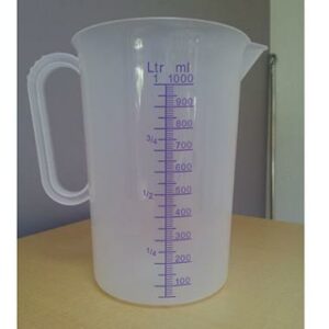 Litermål klar plast 1 liter